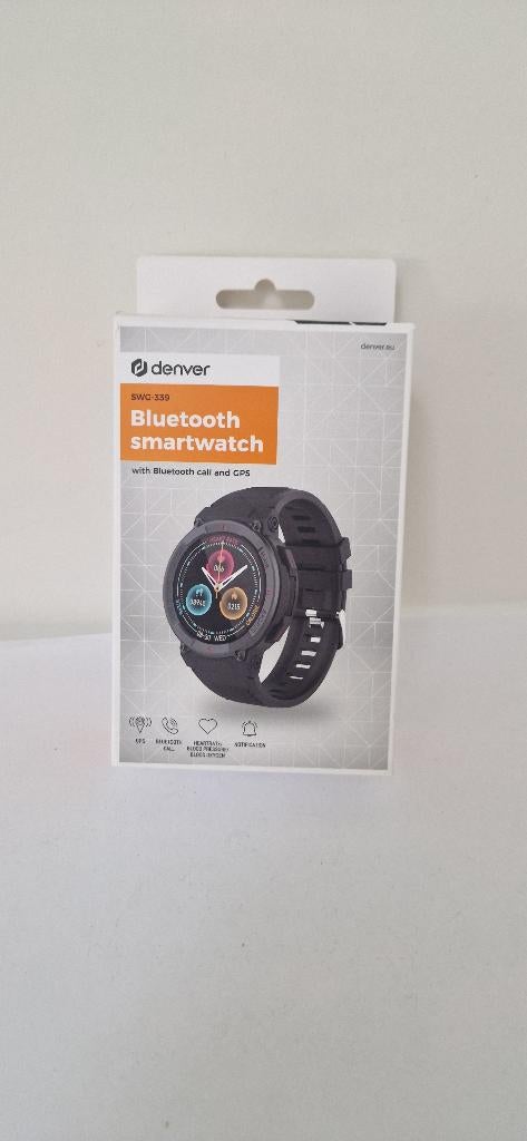 Denver Bluetooth Smartwatch SWG 339, Sieraden, Tassen en Uiterlijk, Smartwatches, Zwart, Slaap, Nieuw, Ophalen of Verzenden
