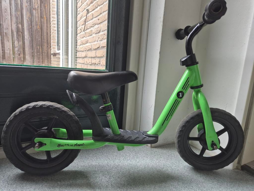 Loopfiets groen van Bandits en Angels, Fietsen en Brommers, Steps, Ophalen, Gebruikt, Overige typen