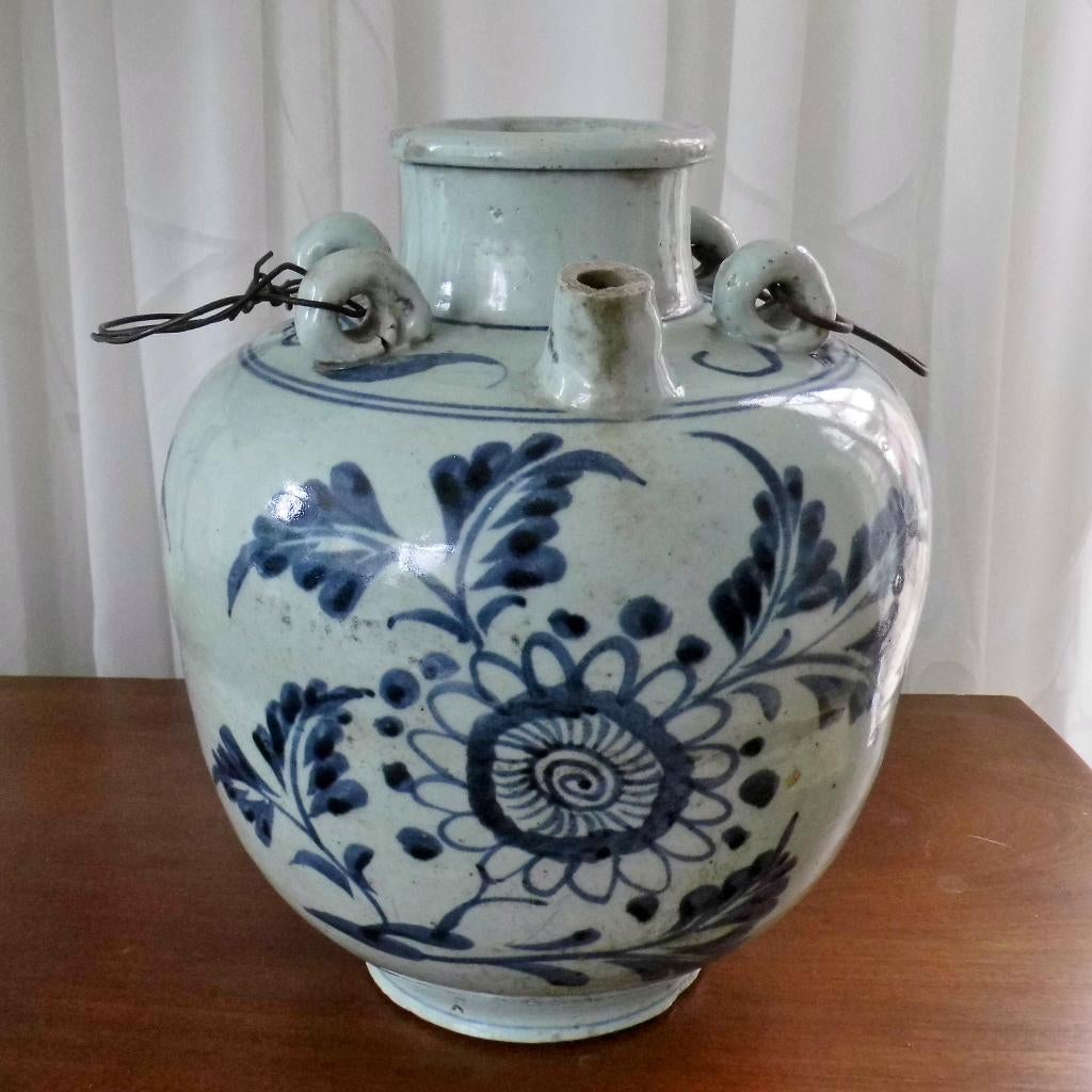 Grote Chinese wijn/oliekan (Martaban) Ming, Antiek en Kunst, Antiek | Keramiek en Aardewerk, Ophalen of Verzenden