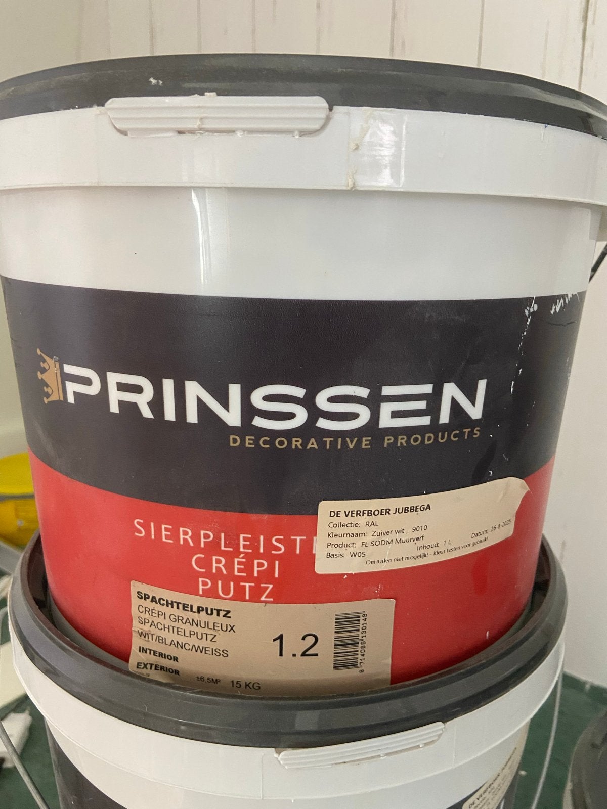 Prinssen Sierpleister Spachtelputz - (buiten) 3,5 emmer, Doe-het-zelf en Verbouw, Ophalen, Nieuw, Overige typen