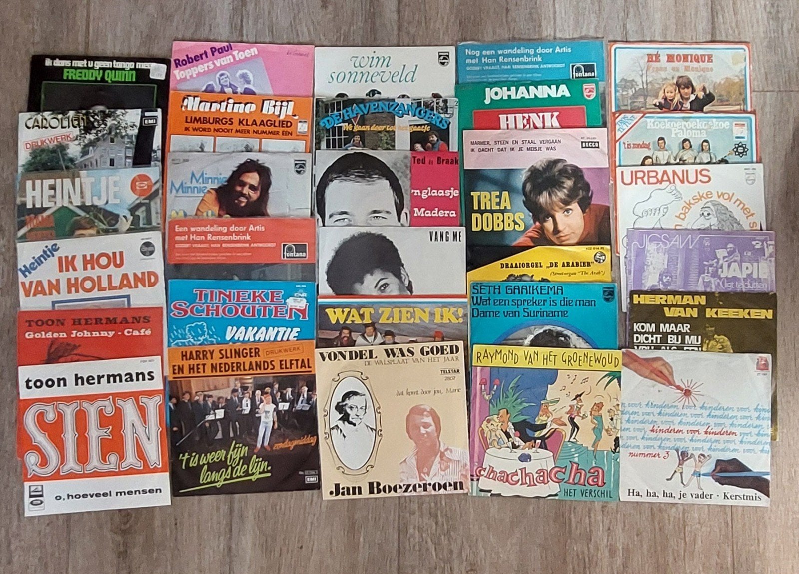 100 Nederlandstalige singels, Ophalen of Verzenden, Gebruikt, 7 inch, Levenslied of Smartlap