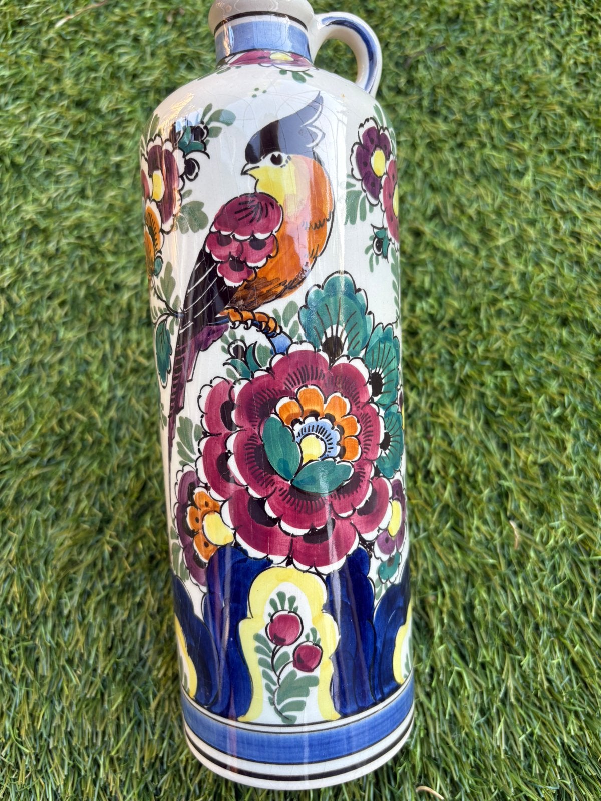 Polychoom Delft aardewerk kruik, Ophalen of Verzenden