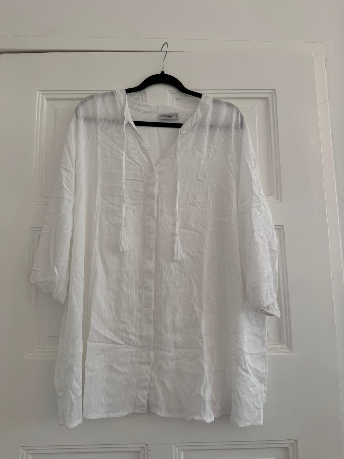 Leuke boho blouse | maat 50 zgan, Ophalen of Verzenden, Zo goed als nieuw, Maat 46/48 (XL) of groter, Wit