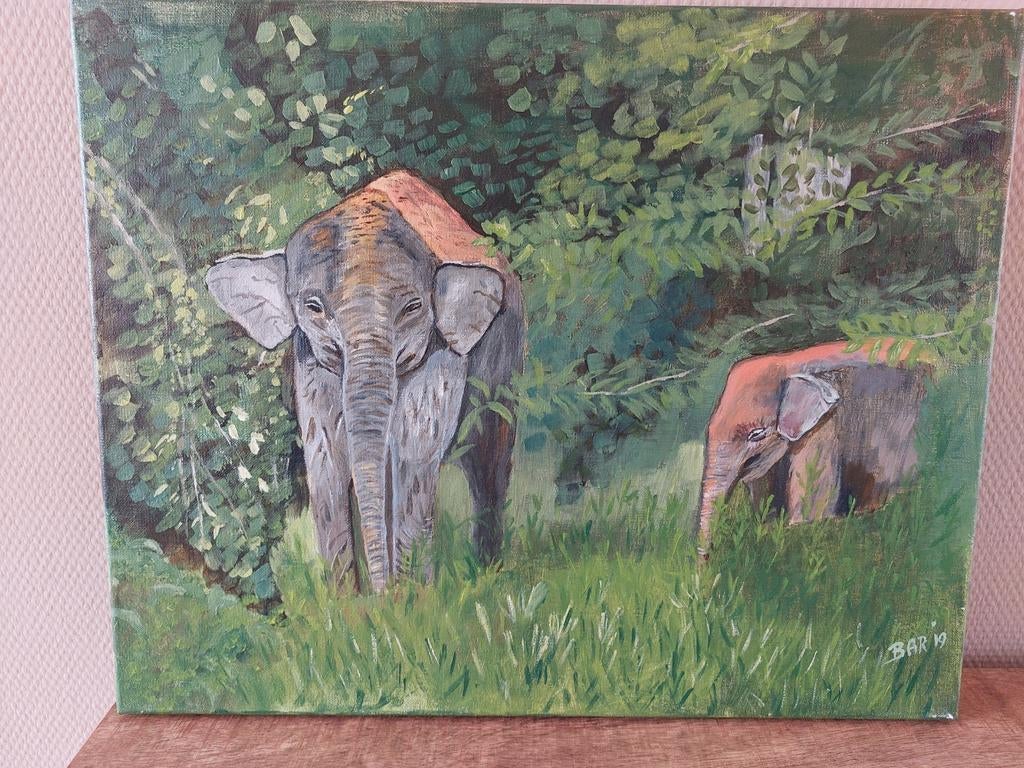 Olifant met kalf, Ophalen of Verzenden