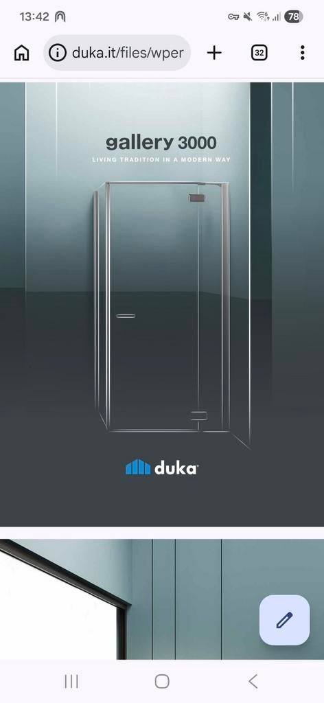 Nisdeur / Douchedeur met Vast Deel Chroom, Doe-het-zelf en Verbouw, Sanitair, Ophalen, Nieuw, Glas, Douche