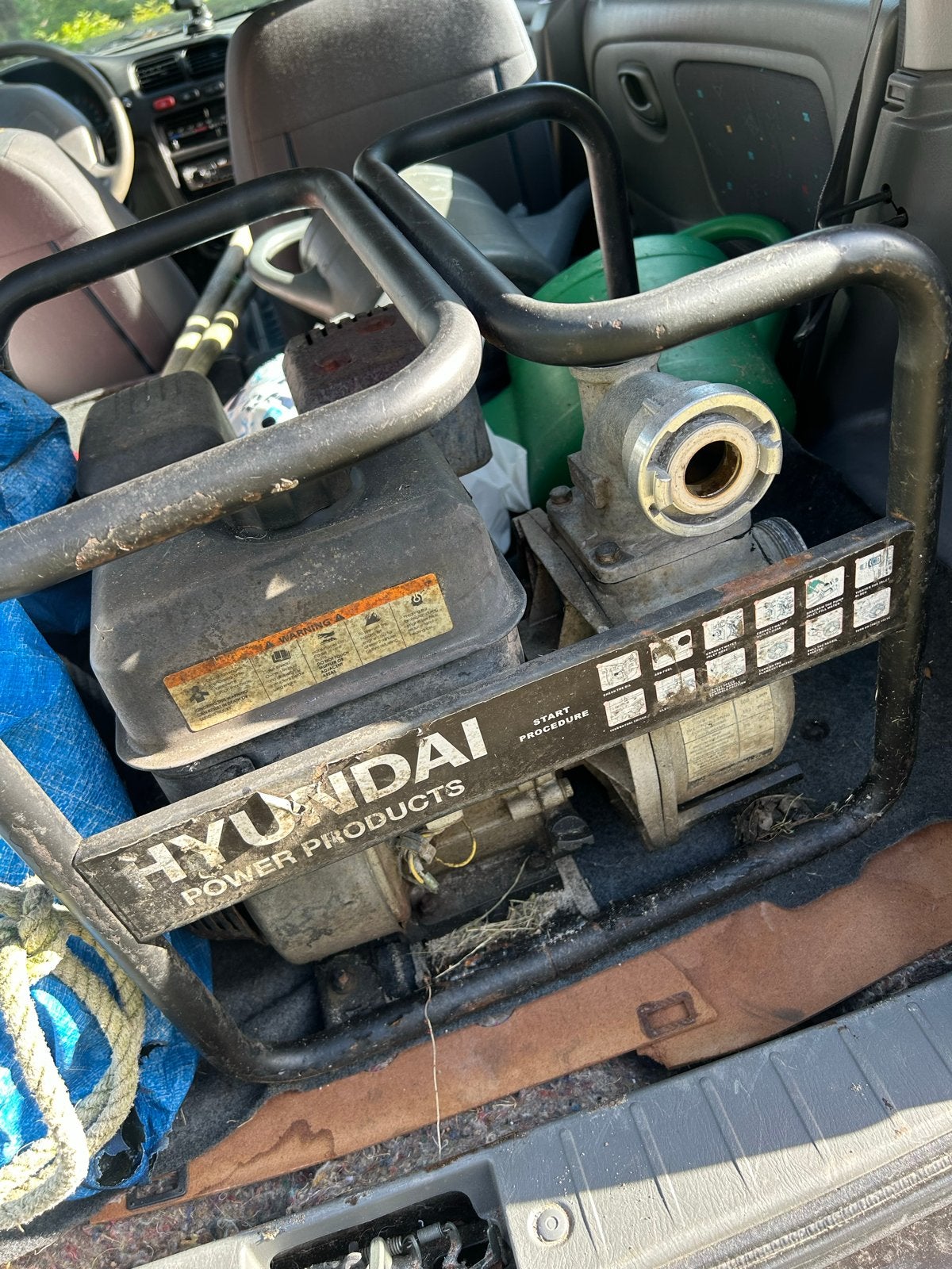 Hyundai Benzine Waterpomp 50MM - LPWP20/57643, Ophalen of Verzenden, Gebruikt, Handmatig, Beregeningspomp