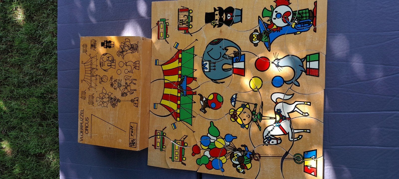 Te koop grote houten vloerpuzzel, Ophalen, 10 tot 50 stukjes