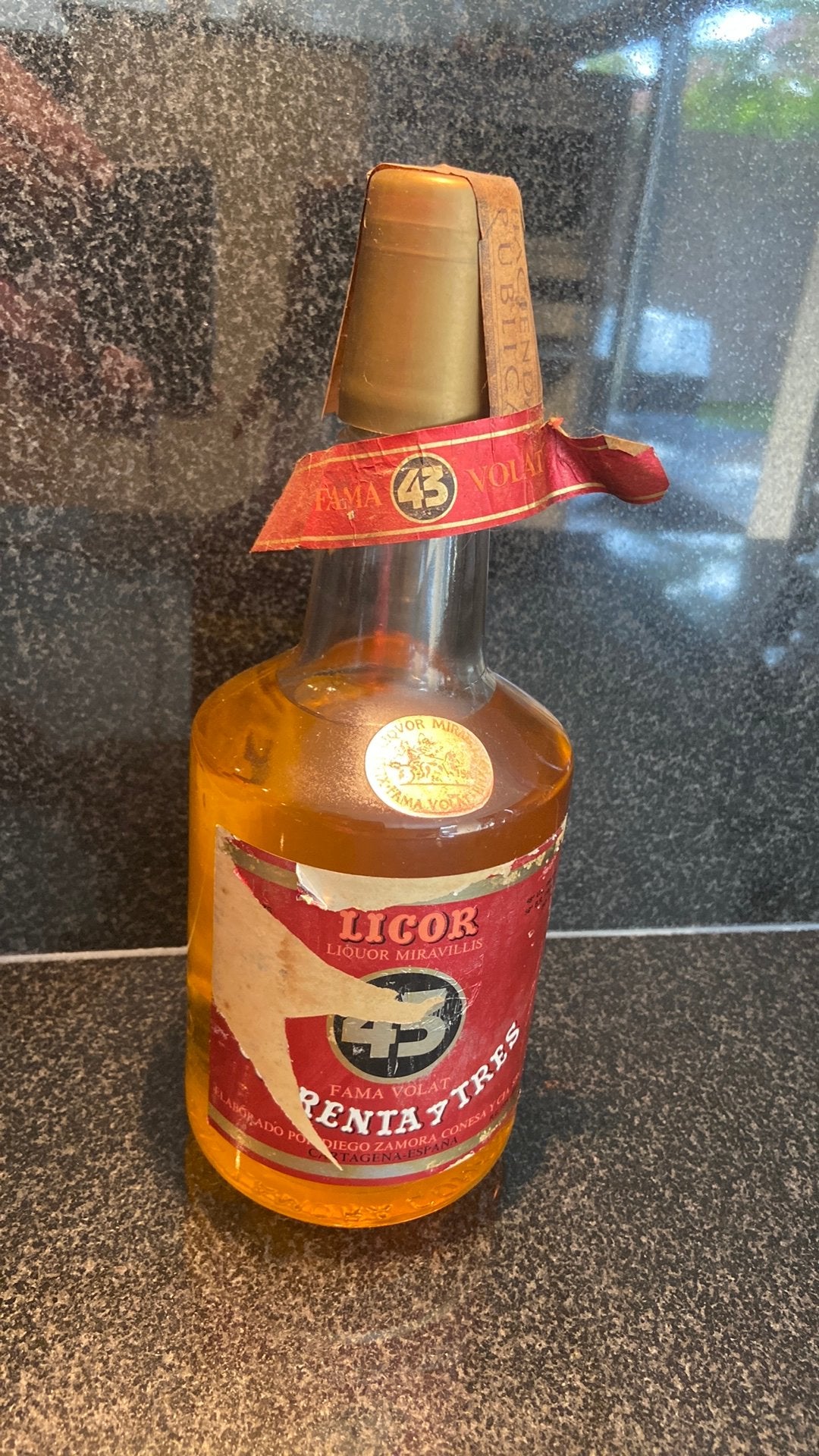 Licor 43 Liquor Mirabilis Diego Zamora 1980, Ophalen, Zo goed als nieuw, Overige typen