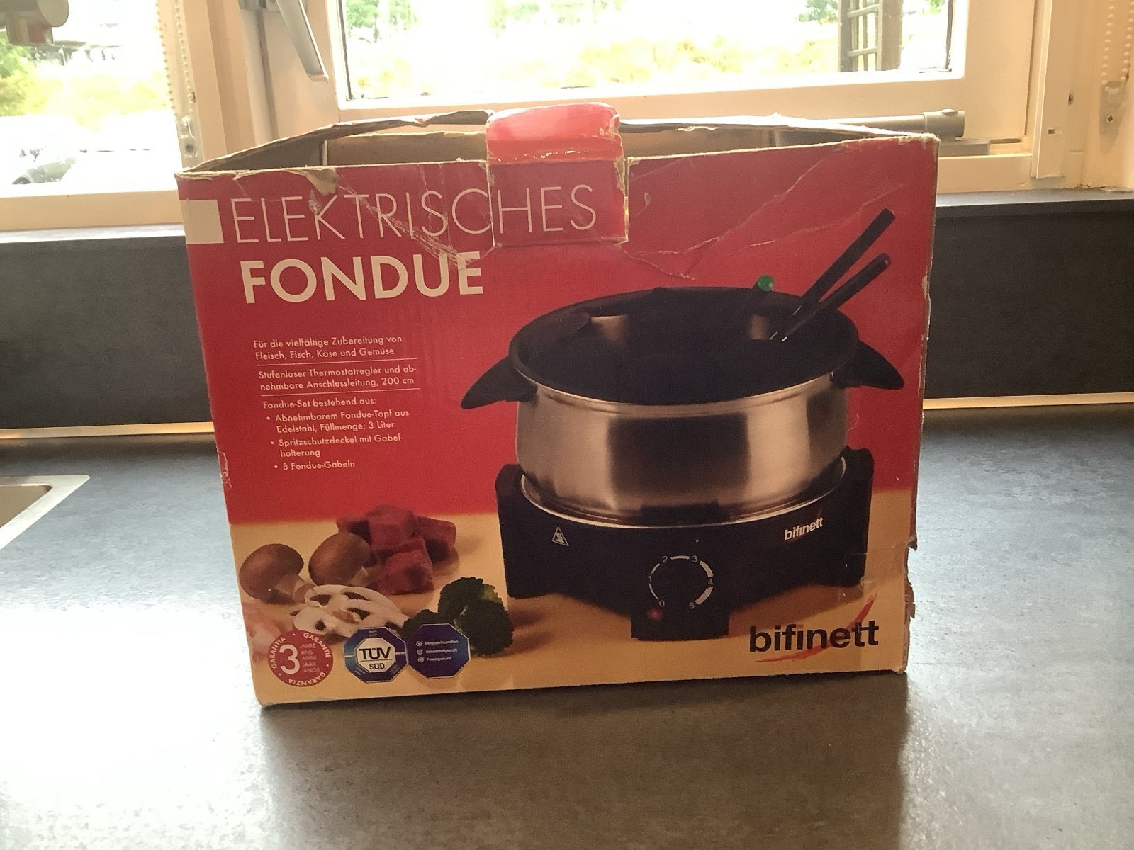 Bifinett Elektrische Fondueset - Zo goed als nieuw, Witgoed en Apparatuur, Ophalen, Zo goed als nieuw, Elektrisch, Fondueset
