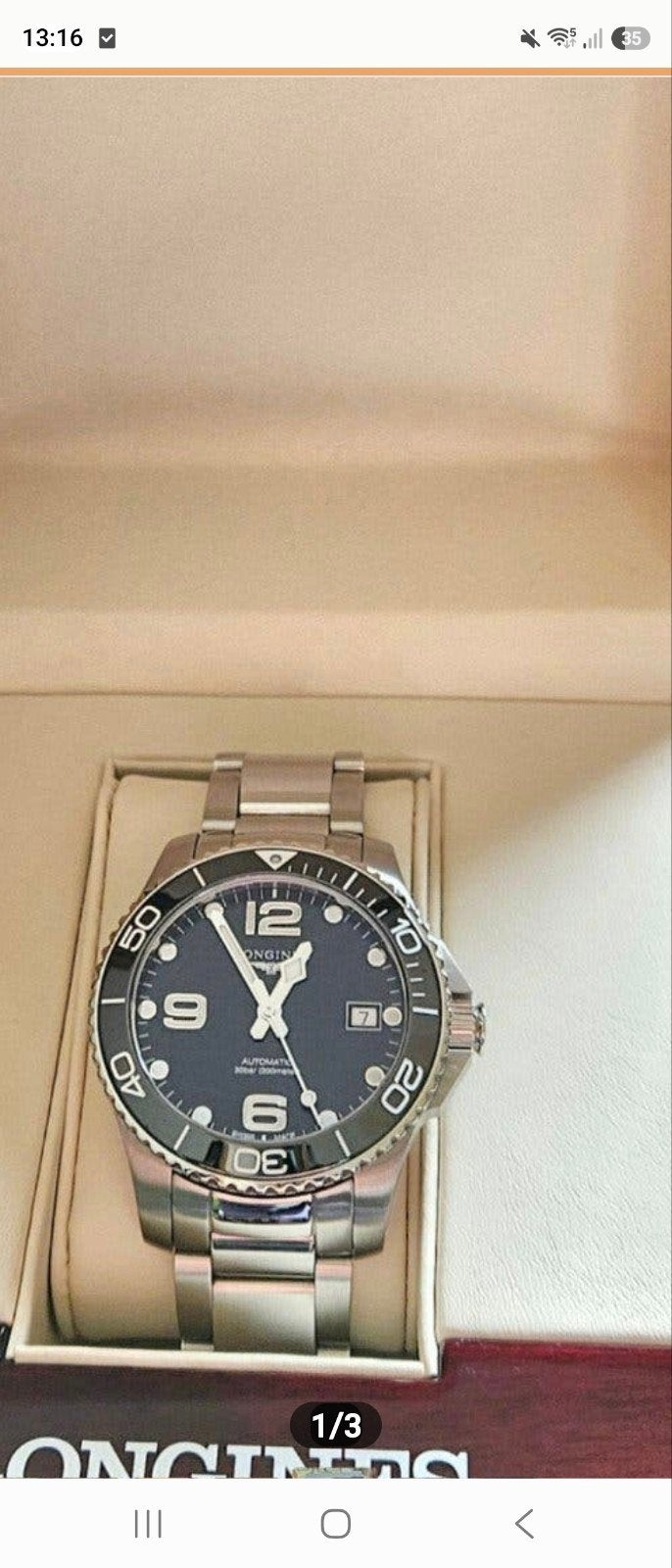 Mooie Longines HydroConquest, Sieraden, Tassen en Uiterlijk, Horloges | Heren, Ophalen, Zo goed als nieuw, Staal, Overige merken