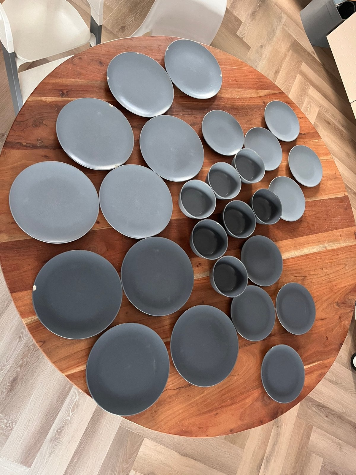 IKEA servies, Ophalen, Gebruikt, Grijs, Steen/keramiek