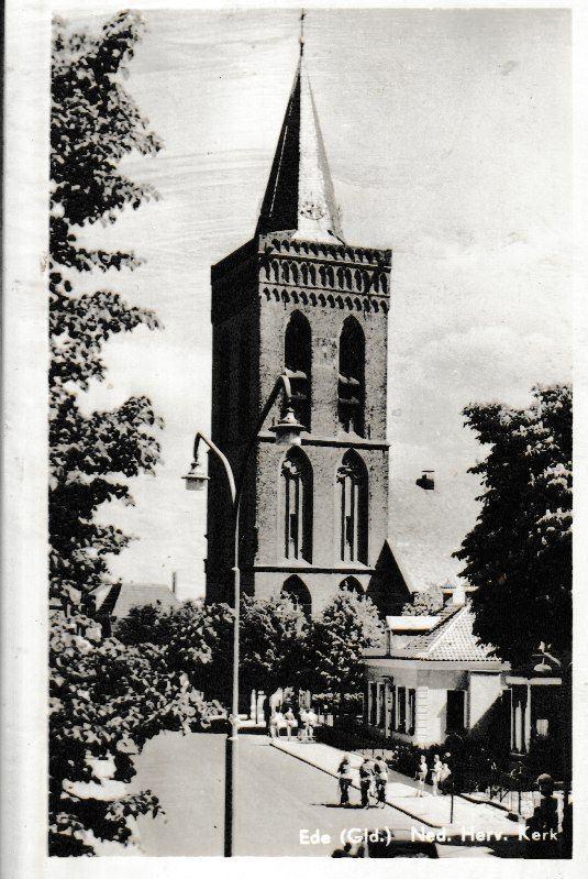EDE - NED.HERV. KERK, Verzamelen, Ansichtkaarten | Nederland, Gelopen, Gelderland, 1940 tot 1960, Ophalen of Verzenden