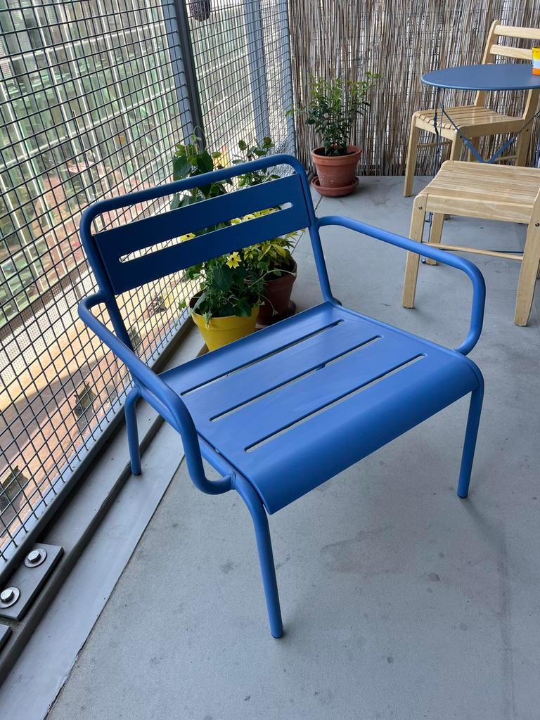 Emu Star fauteuil Ultra marine blue, Tuin en Terras, Ophalen, Zo goed als nieuw, Metaal