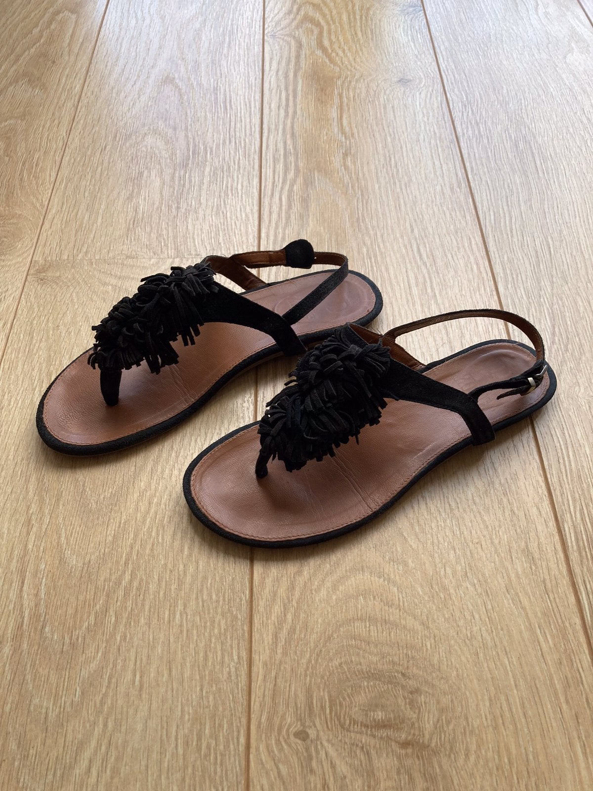 Zomerse sandaaltjes met franjes, ibiza stijl, maat 40, Kleding | Dames, Schoenen, Gedragen, Sandalen of Muiltjes, Zwart, Ophalen of Verzenden