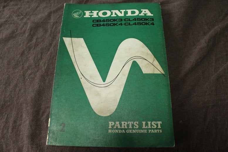 Honda CB450 K3 K4 CL450 K3 K4 1971 motorcycle parts list, Ophalen of Verzenden, Honda