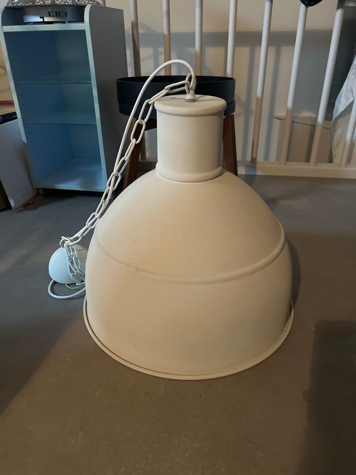 Hanglamp Tygo Karwei - Wit, Industriële Stijl, Ophalen, Zo goed als nieuw, Metaal, E27 (groot)