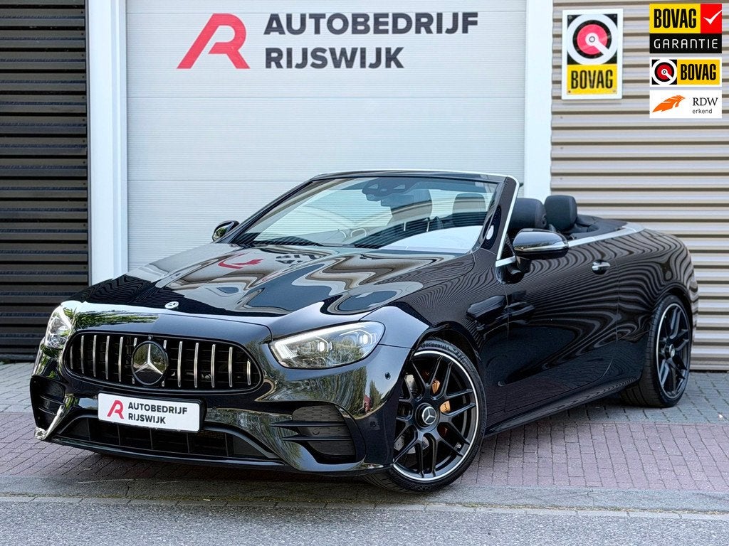 Mercedes-Benz E-klasse Cabrio 220 d AMG Line Memory/360/HuD, Auto's, Achterwielaandrijving, Euro 6, Cabriolet, Zwart