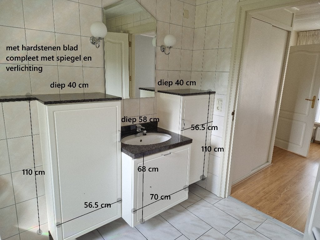 Te koop  zeer goed onderhouden douche meubels, Huis en Inrichting, Badkamer | Badkamermeubels, Ophalen, Gebruikt, 100 tot 150 cm