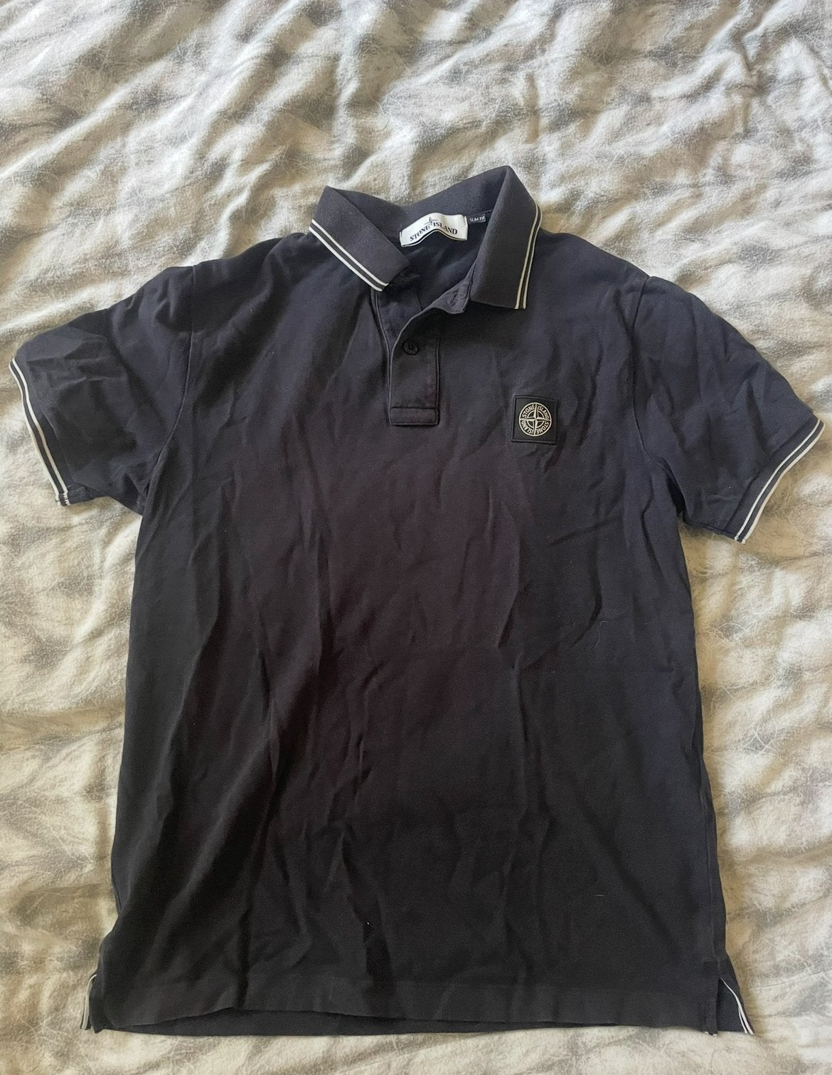 Stone island polo, Ophalen of Verzenden, Zo goed als nieuw, Maat 48/50 (M), Blauw