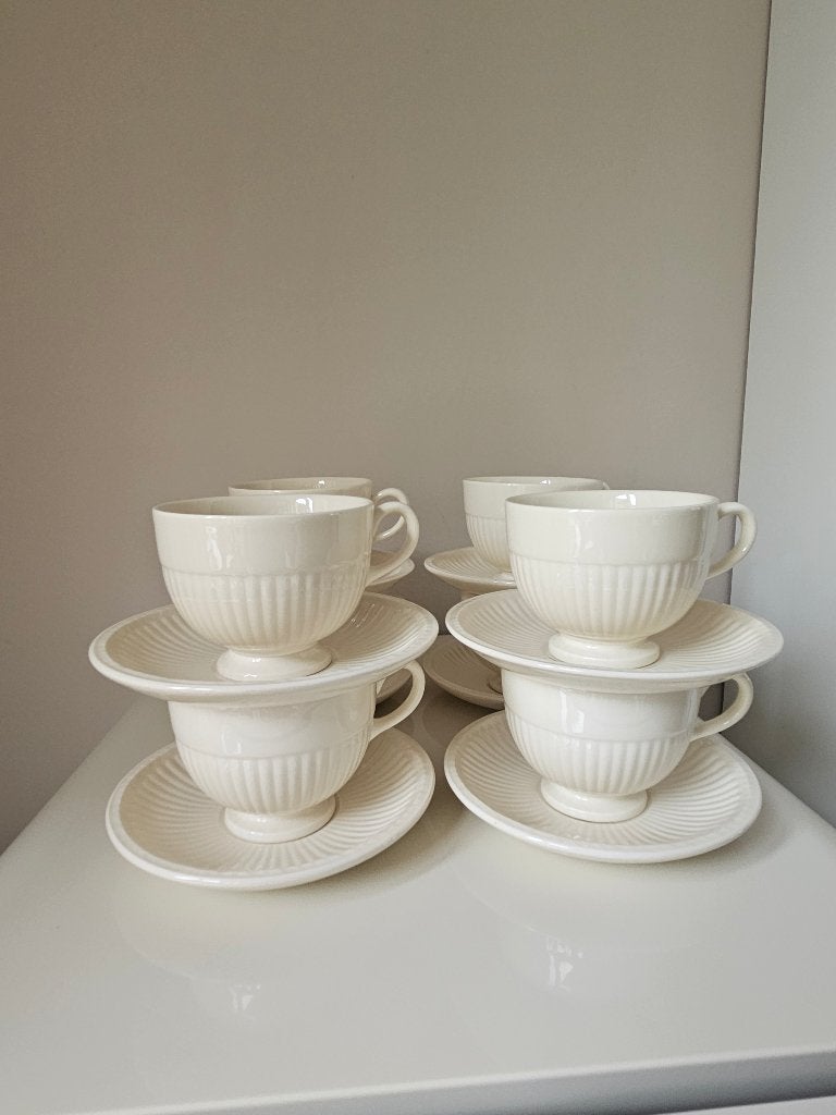 8 Wedgwood Edme thee, Klassiek, Ophalen of Verzenden, Zo goed als nieuw, Kop(pen) en/of Schotel(s)