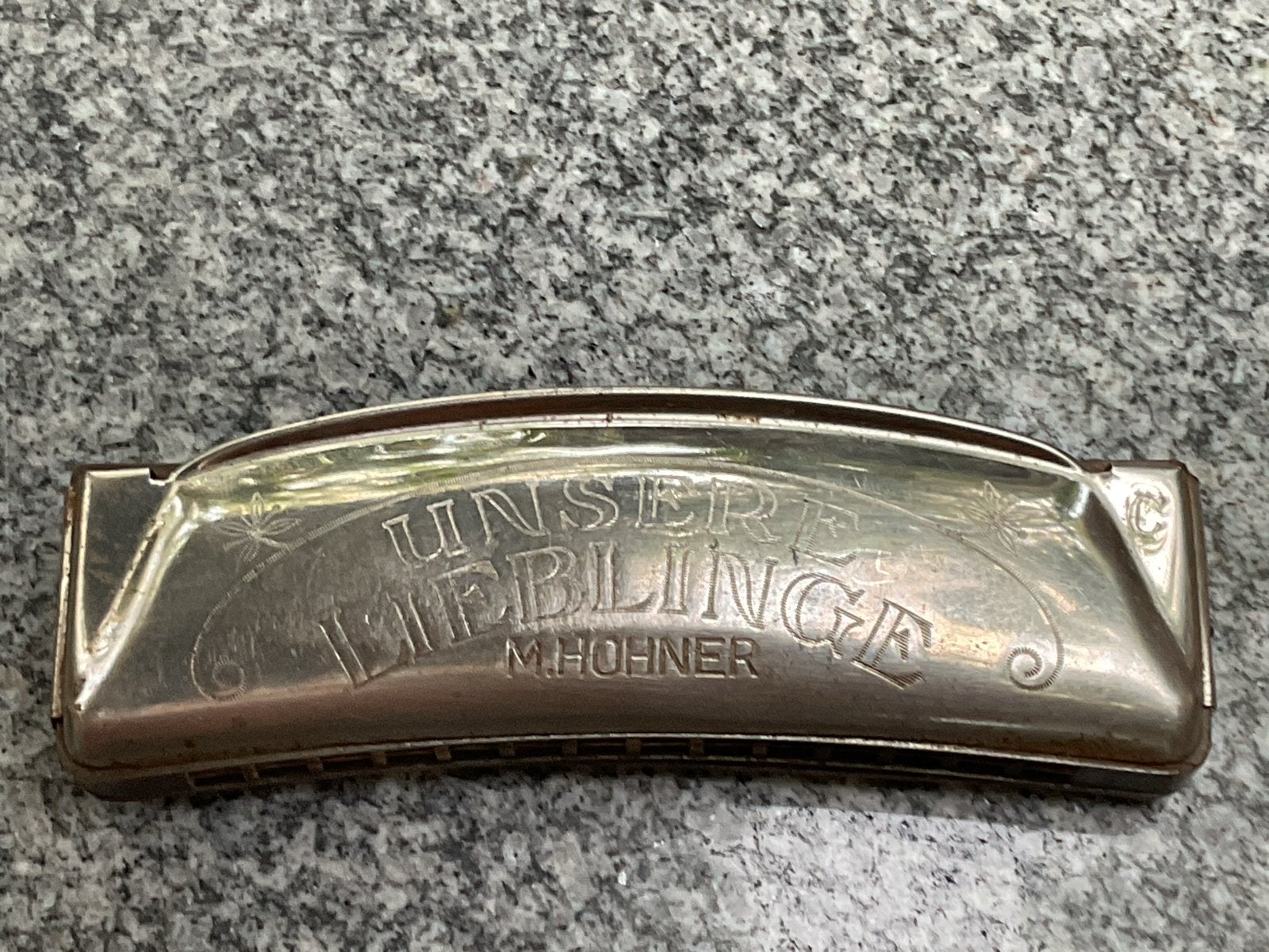 Vintage M. Hohner "Unser Liebling" Mondharmonica C, Ophalen, Gebruikt, Diatonisch, C-mondharmonica