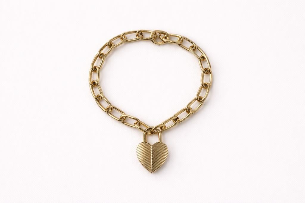Fossil Gouden Armband met Hartslotje, Service@fossil.com, Fossil, Ophalen of Verzenden, Zo goed als nieuw
