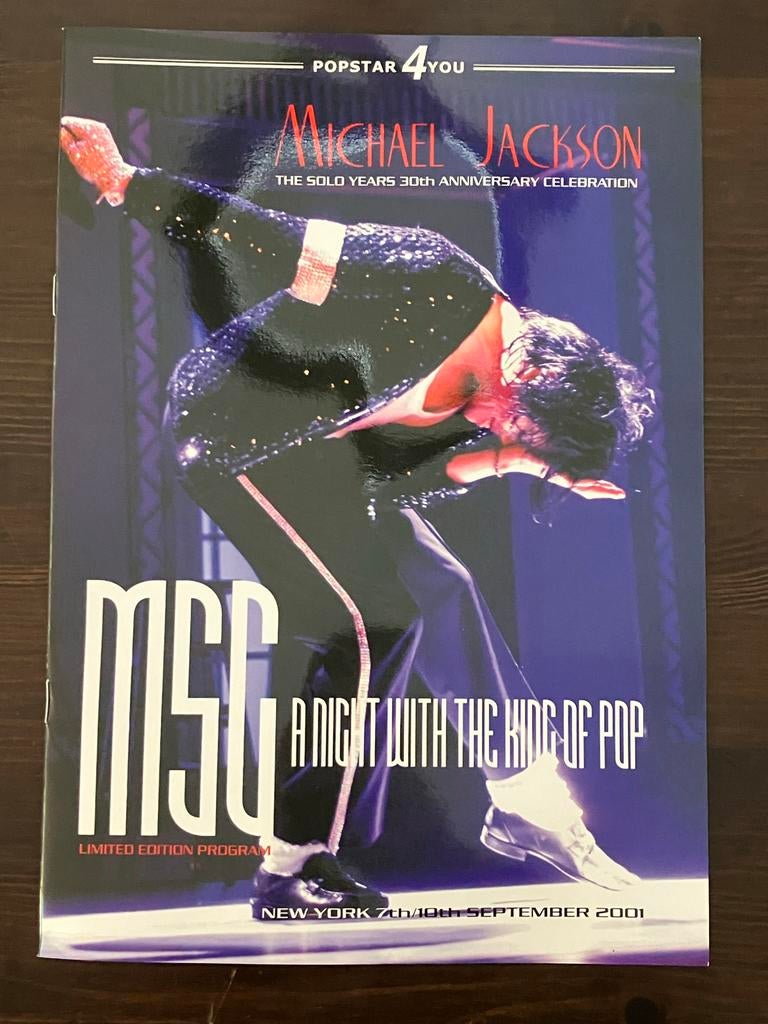 Michael Jackson MSG Magazine - Limited Edition Program, Ophalen of Verzenden, Zo goed als nieuw