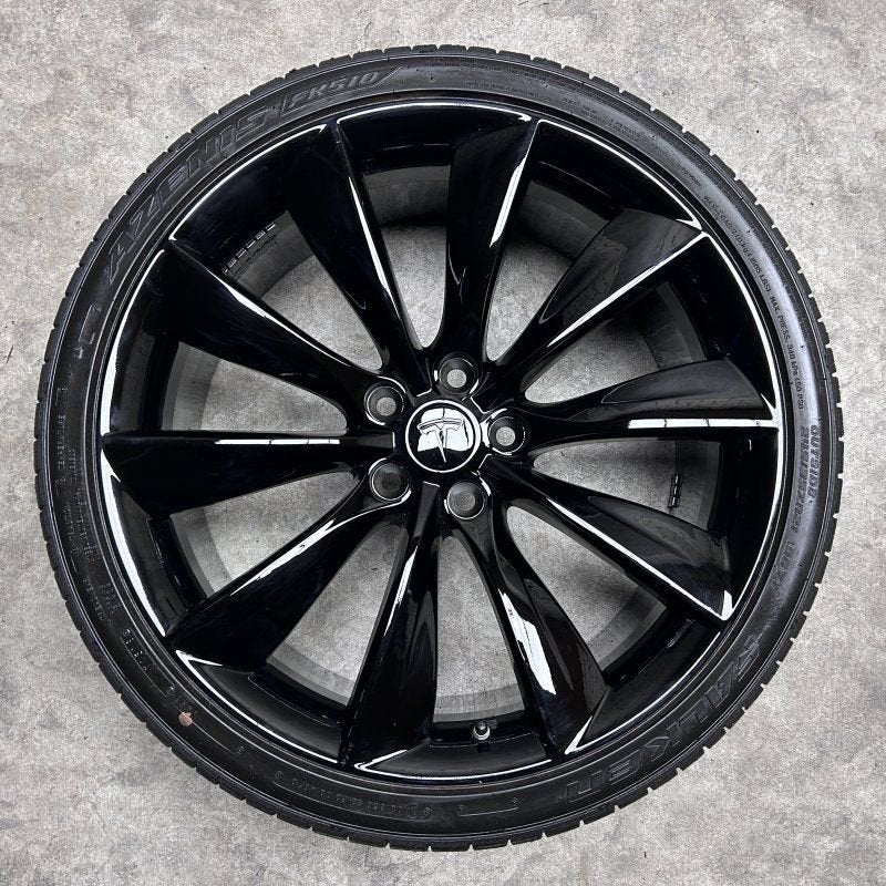 21 inch originele Turbine velgen + zomerbanden Tesla Model S, -, -, Banden en Velgen, -