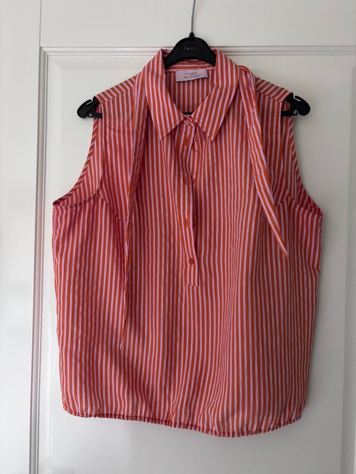 Studio Anneloes mouwl blouse oranje/wit gestreept maat L, Kleding | Dames, Ophalen of Verzenden, Nieuw, Maat 42/44 (L), Oranje