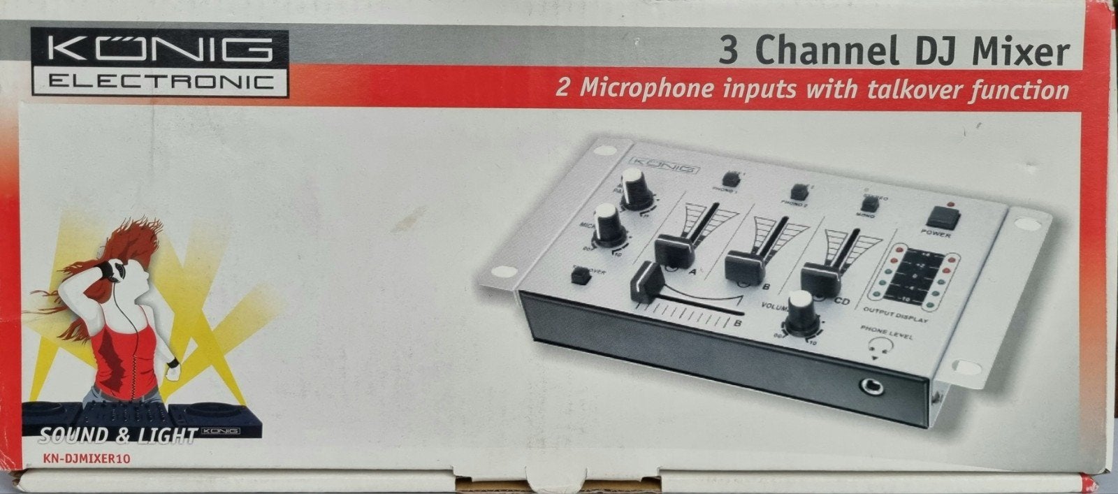 3ch DJ mixer, Ophalen of Verzenden, Audio