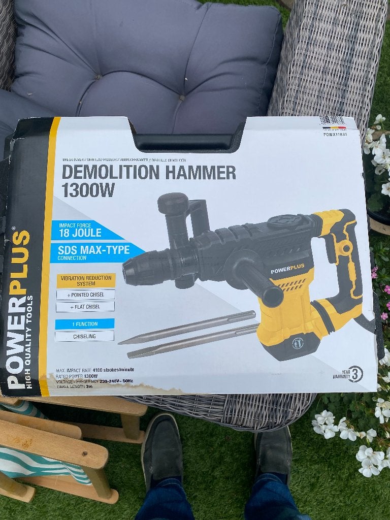 Powerplus breekhamer 1300W, Doe-het-zelf en Verbouw, Ophalen, Gebruikt, 600 watt of meer, Boor- en/of Breekhamer