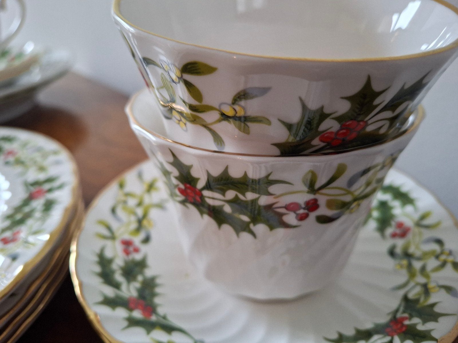 Vintage Kerst Servies - Kopjes, Schotels en Borden, Overige merken, Vintage, Ophalen of Verzenden, Zo goed als nieuw