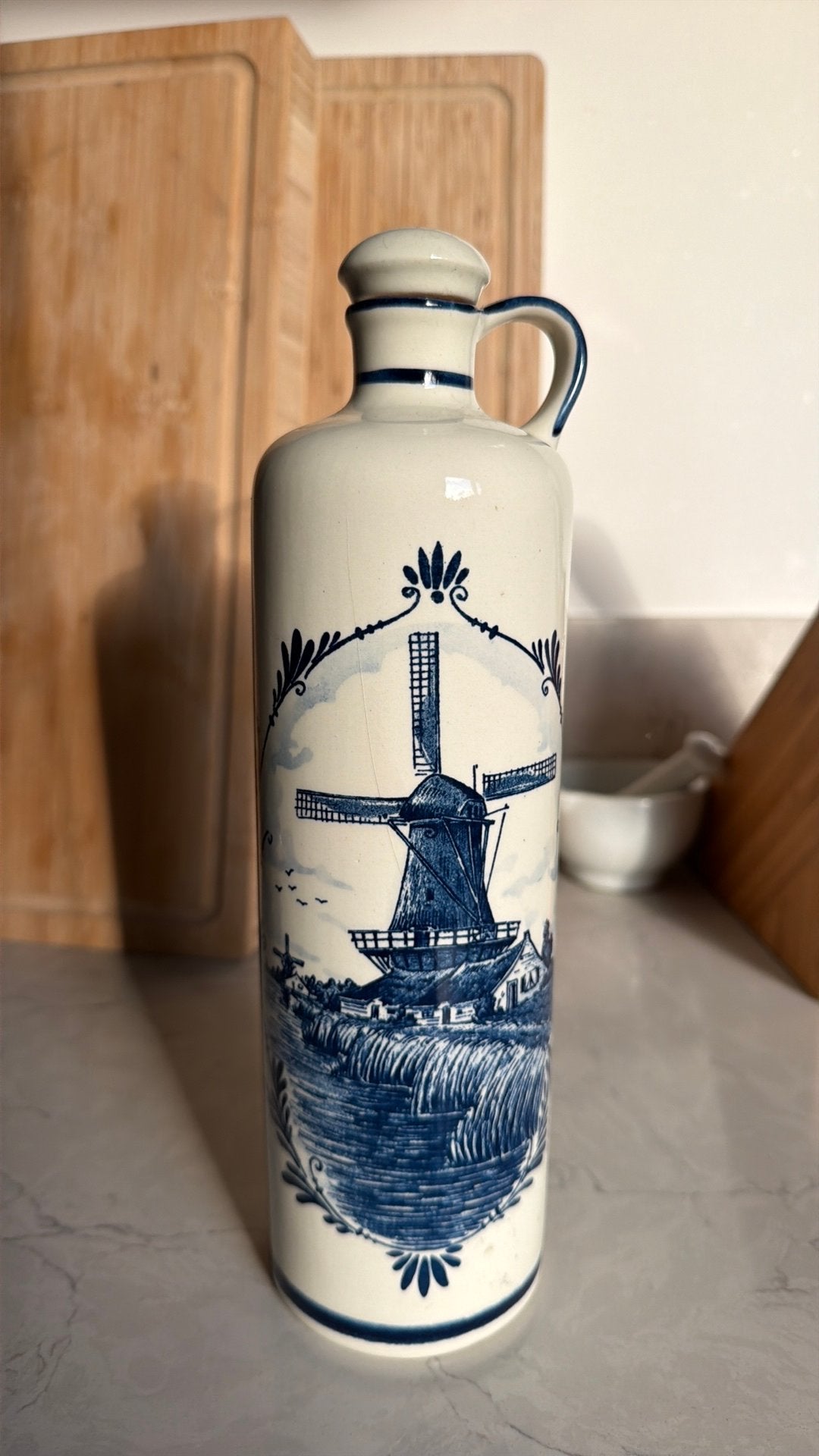 Vintage Delfts Blauwe vaas, Ophalen of Verzenden