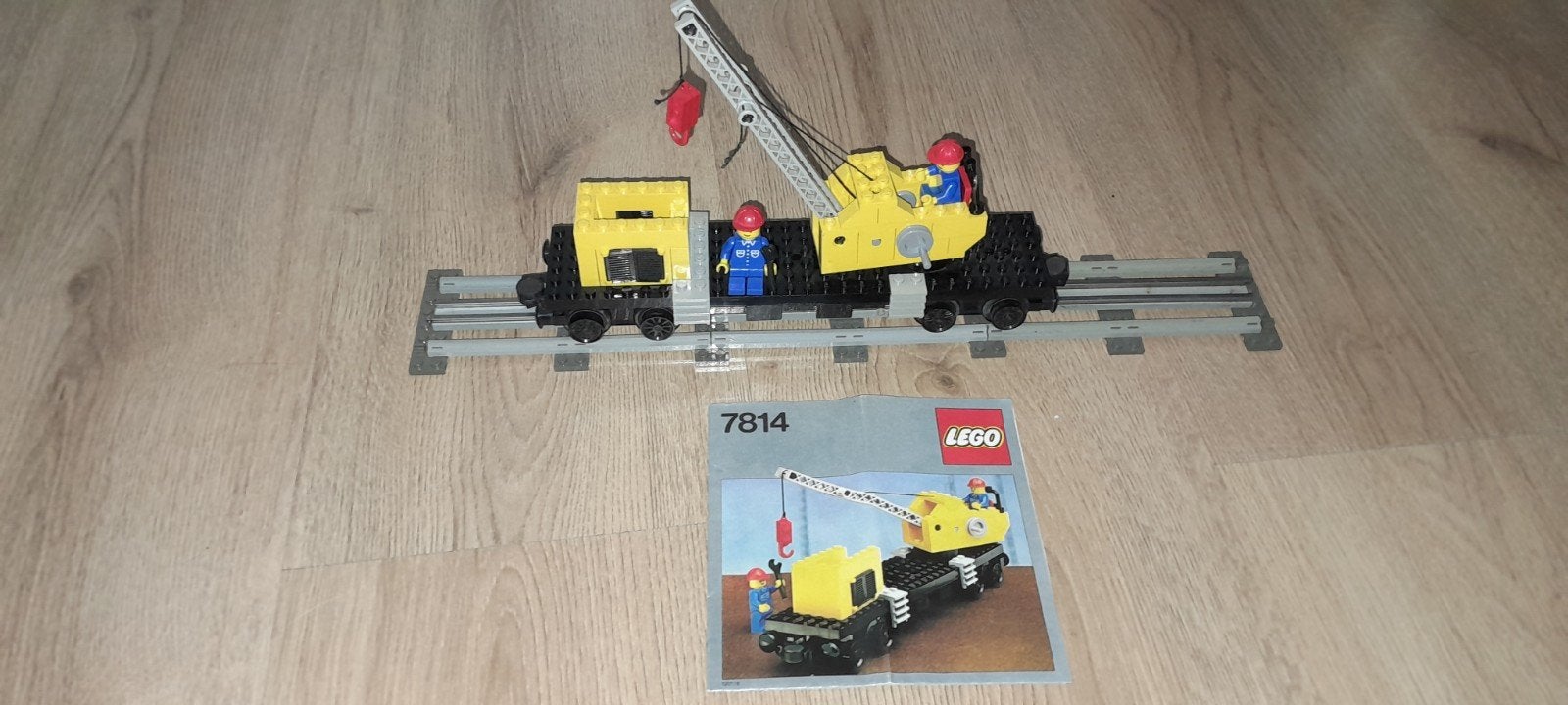 Lego trein 12v 12 volt kraan wagon zgan 7814 100% compleet, Overige thema's, Lego, Compleet, Ophalen of Verzenden