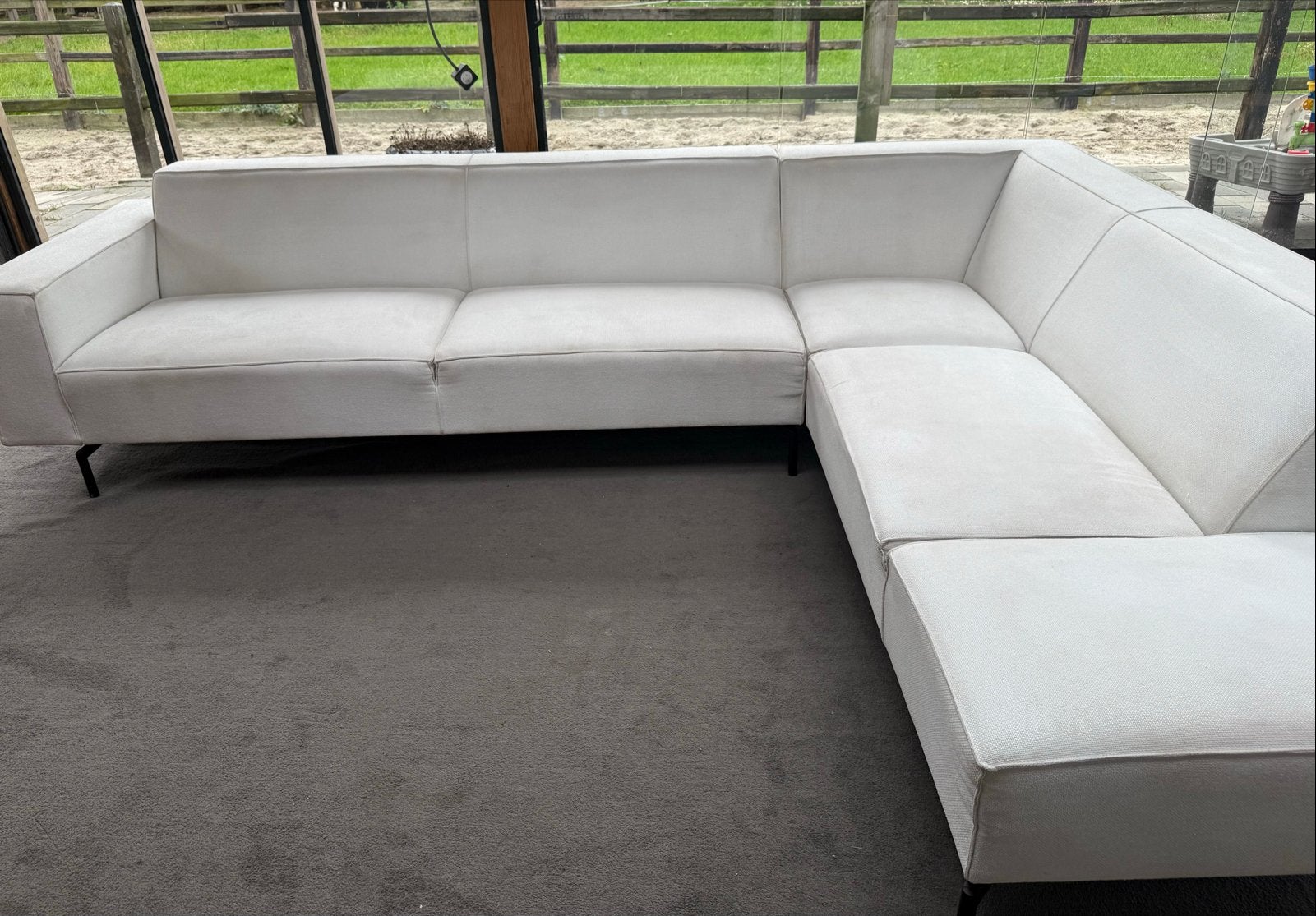 Moderne Hoekbank BySidde - Wit - 318x263 cm, Ophalen, Gebruikt, Hoekbank, 300 cm of meer