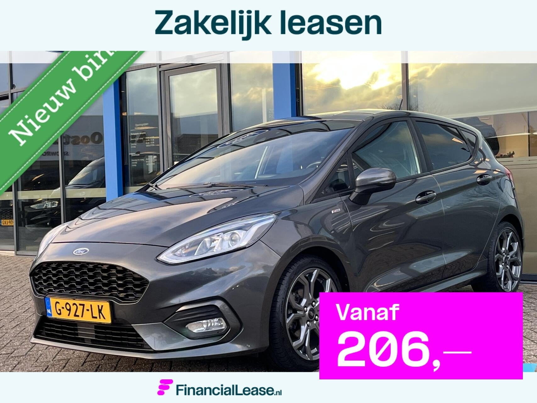 Ford Fiesta 1.0 EcoBoost ST-Line 100PK Cruise Navi Climate P, Voorwielaandrijving, Gebruikt, 580 kg, 1064 kg