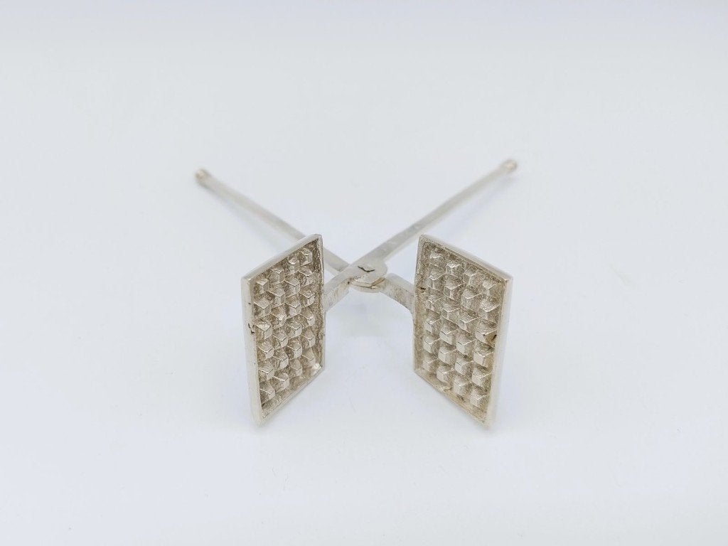 Zilveren miniatuur wafelijzer, P. van Somerwil I, Amsterdam,, Antiek en Kunst, Verzenden, Zilver
