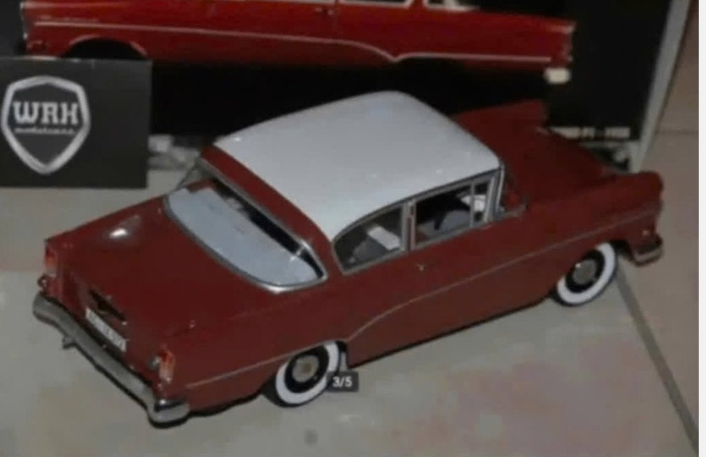 1:18 OPEL REKORD P1 bordeaux red Minichamps in doos WRH, Verzenden, Zo goed als nieuw, Auto, MiniChamps