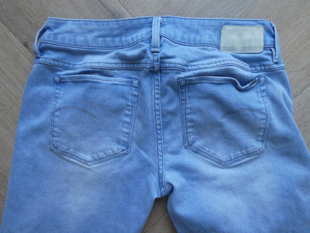 Gstar 3301 Low Skinny Ankle wmn spijkerbroek maat 28-32, Blauw, Ophalen of Verzenden, Zo goed als nieuw, W28 - W29 (confectie 36)