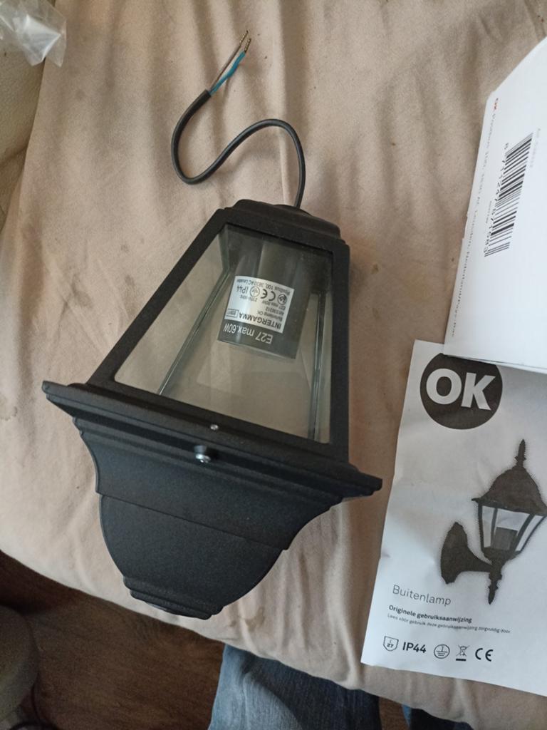 5x Buitenlampen - OK Buitenlamp E27 Max 60W IP44, Ophalen, Overige materialen, Minder dan 50 watt, Wandlamp