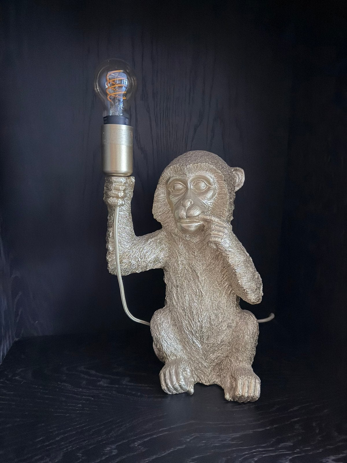 Mooie goude apen lamp, Ophalen, Zo goed als nieuw