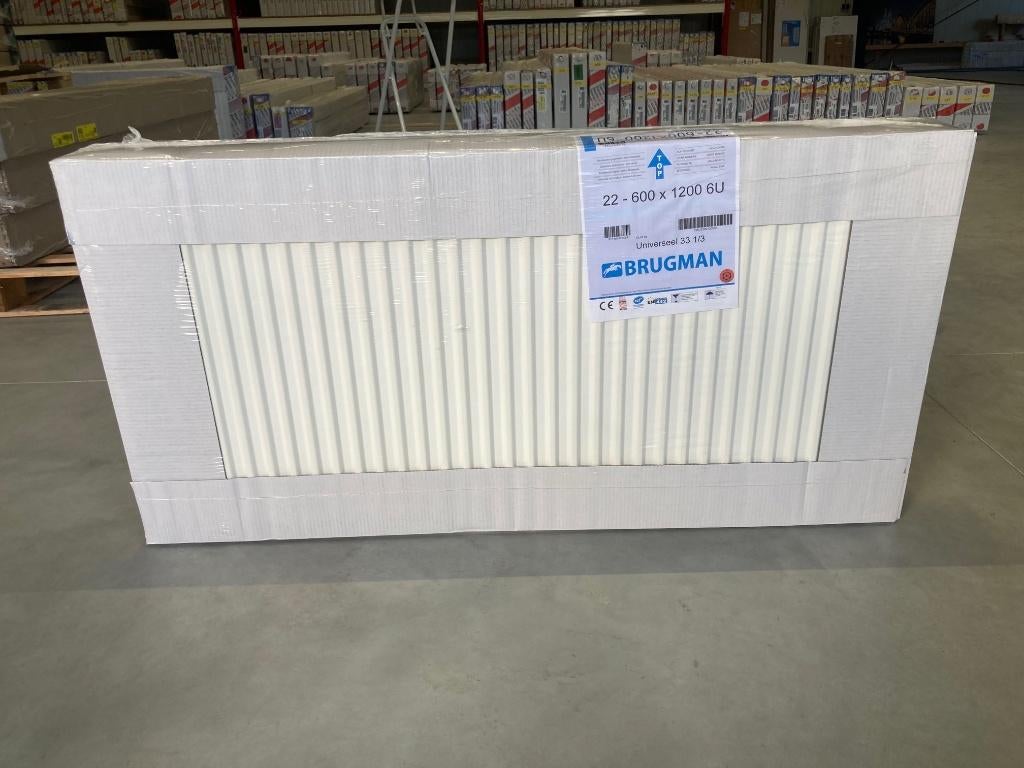 Brugman radiatoren 600 hoog x 1200 breed T22 met 2000 Watt!, Doe-het-zelf en Verbouw, Verwarming en Radiatoren, 30 tot 80 cm, Radiator