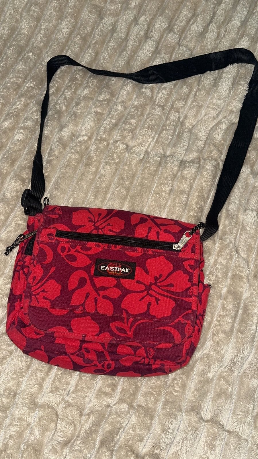 Eastpak Schoudertas met Bloemenprint, Ophalen of Verzenden, Gebruikt, Rood, Overige merken