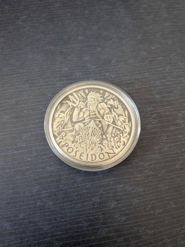 Zilver Poseidon 1 ounce munt te koop, Postzegels en Munten, Edelmetalen en Baren, Ophalen of Verzenden, Zilver