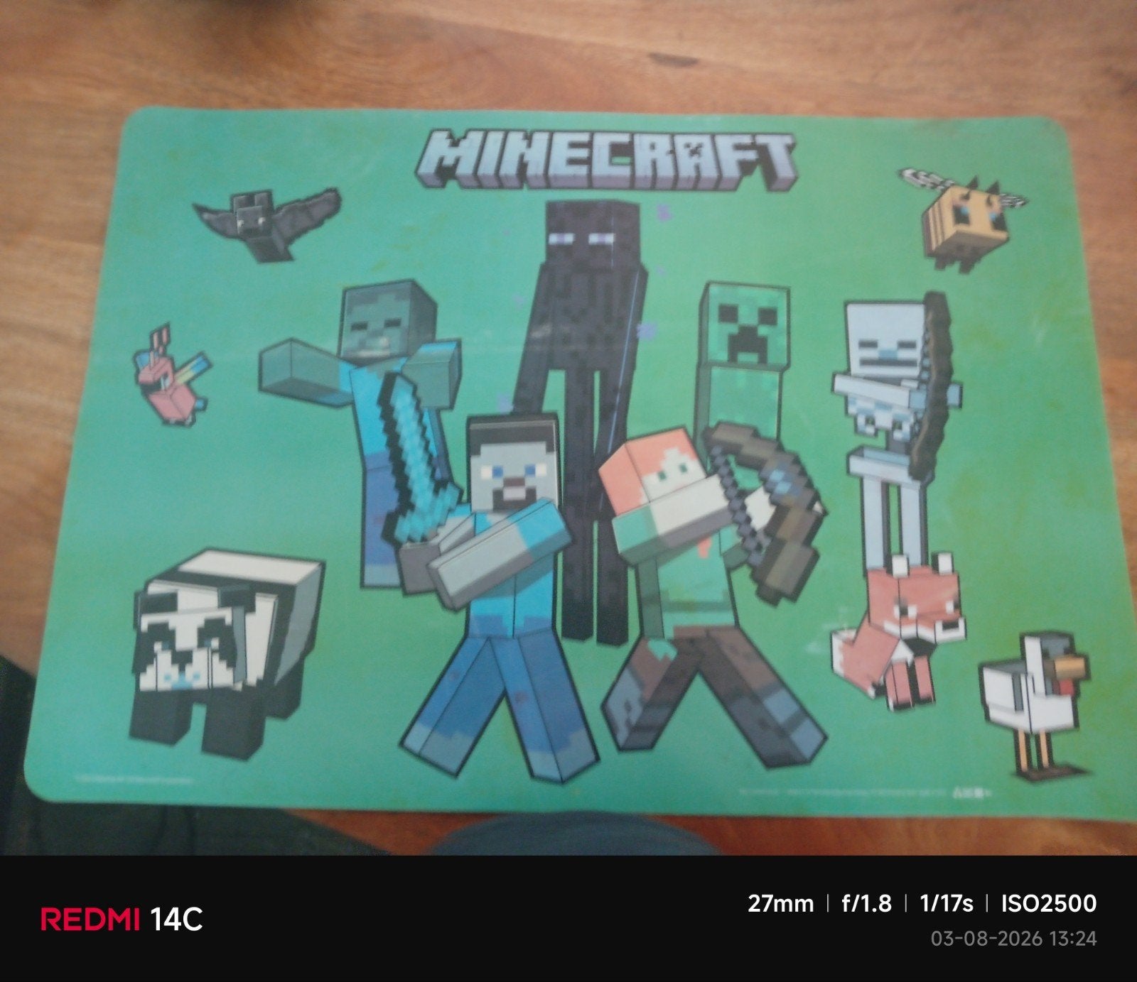 Minecraft placemat / onderlegger, Ophalen, Zo goed als nieuw, Jongen of Meisje