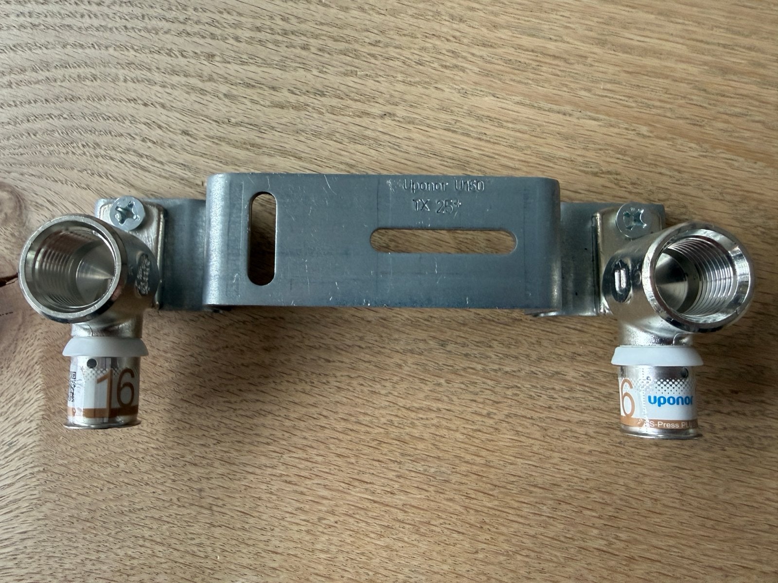 Uponor S-Press Plus perskoppeling geminibeugel 16 x 1/2 (150, Ophalen of Verzenden, Nieuw, Rvs, Overige typen