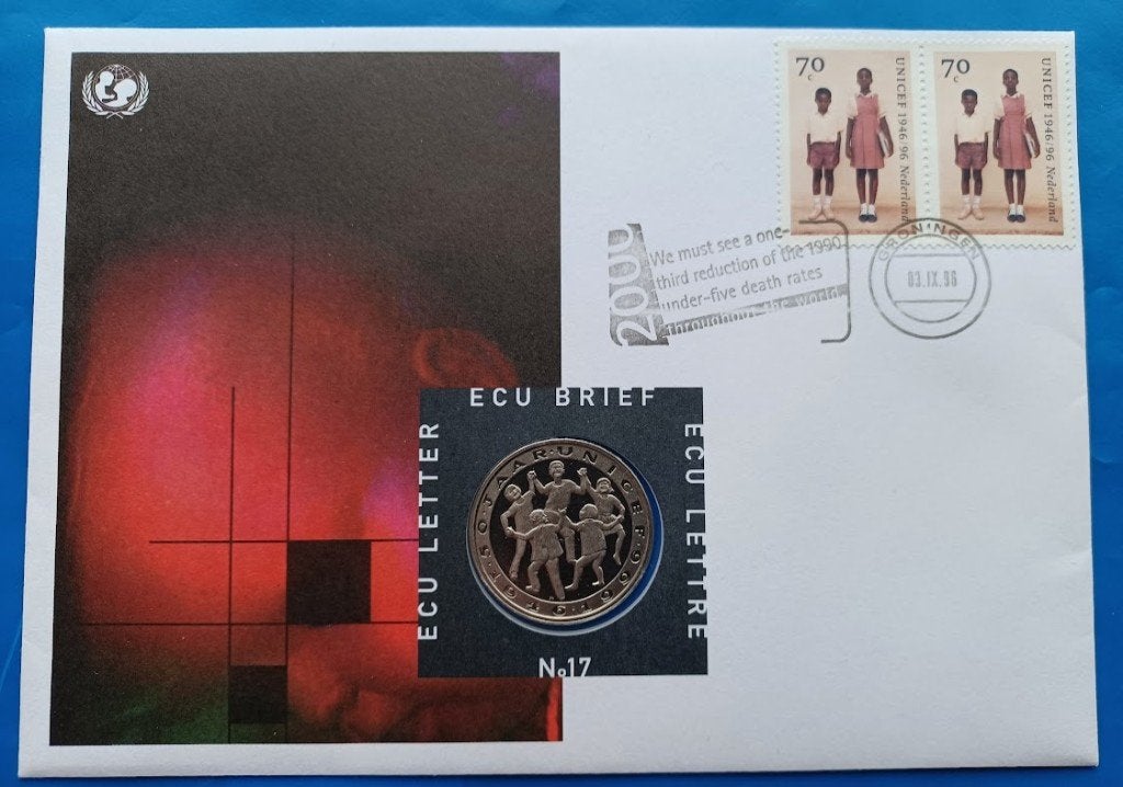 ECU brief 17 - 50 jaar UNICEF 1996, Verzenden, Overige materialen, Nederland