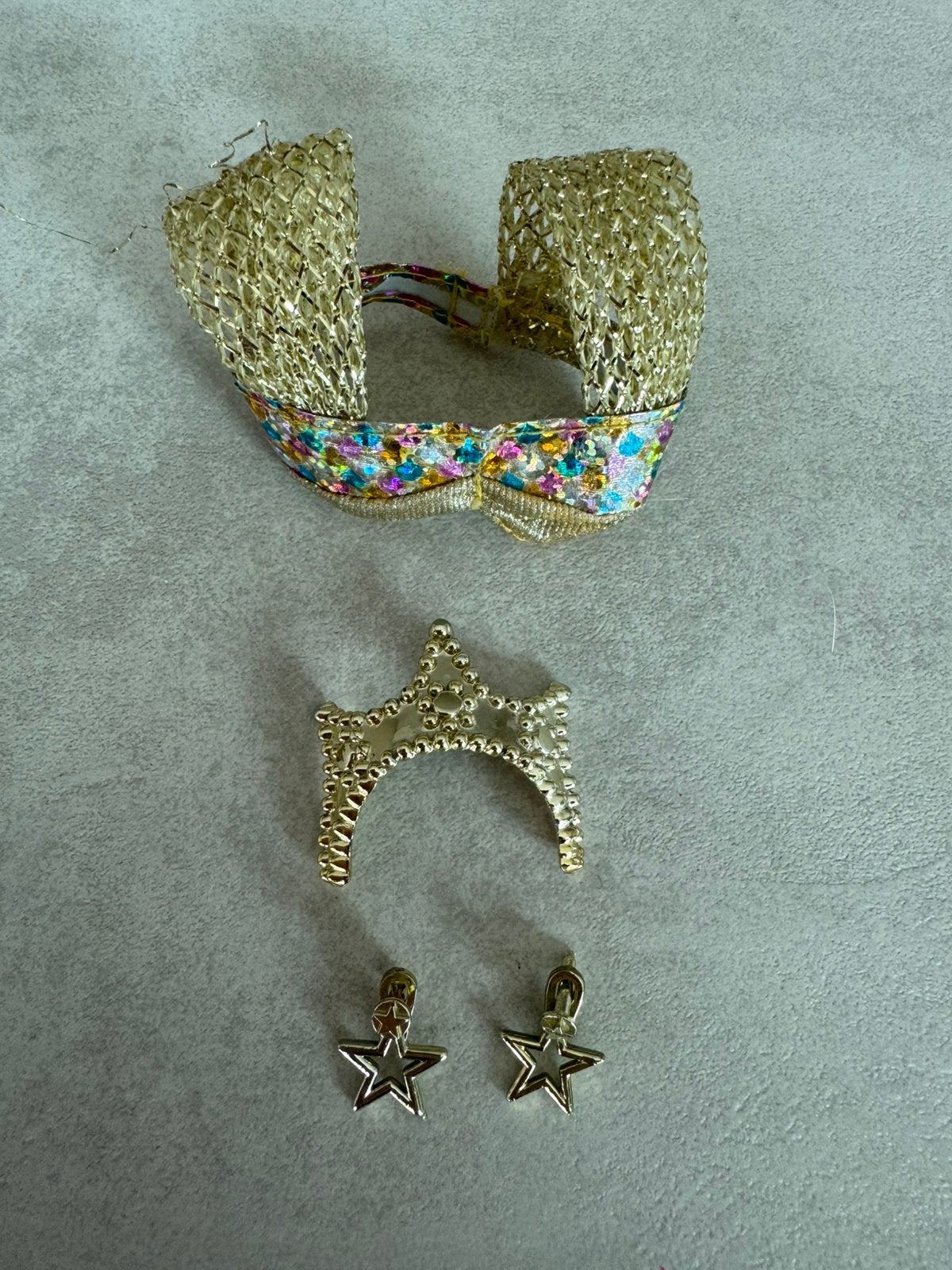 Barbie jewel hair mermaid gold accessoires, Verzamelen, Poppen, Ophalen of Verzenden, Gebruikt, Accessoires