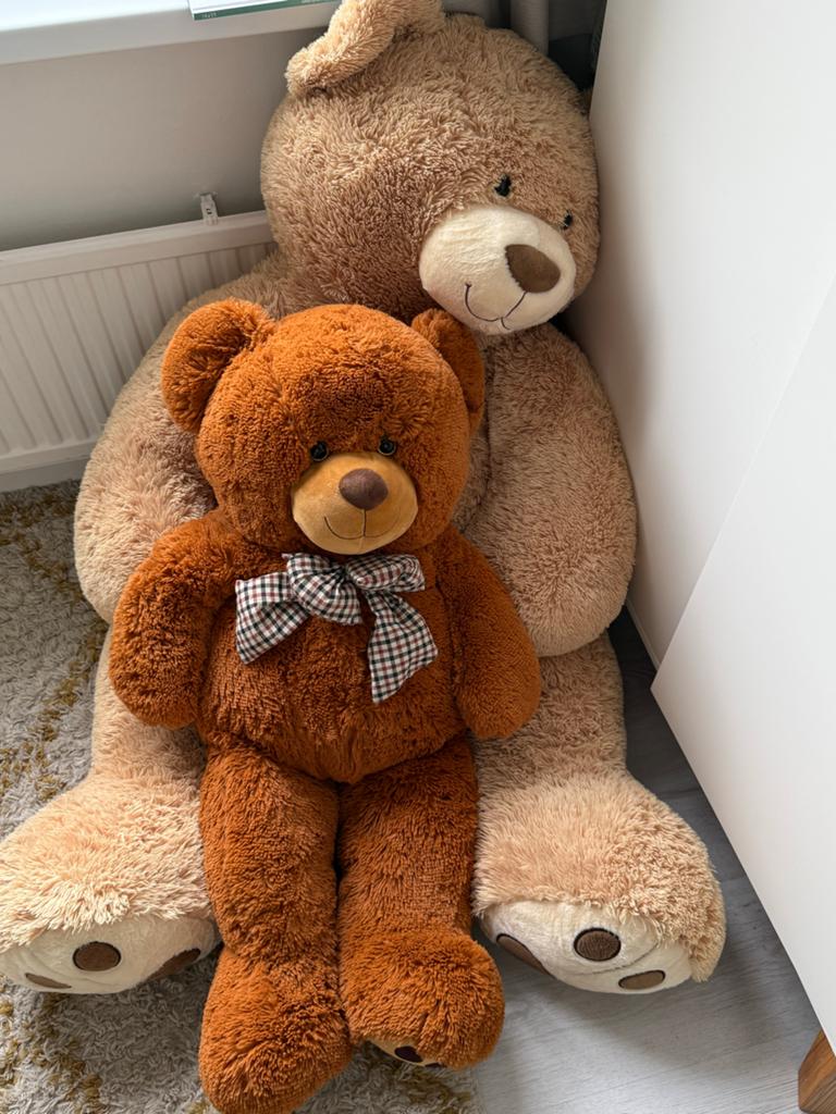 Grote en middelgrote teddybeer - knuffelberen, gratis!, Kinderen en Baby's, Speelgoed | Knuffels en Pluche, Ophalen, Beer, Zo goed als nieuw