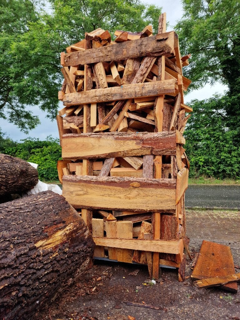 2 m³ Brandhout, gezaagd (33 cm), Tuin en Terras, Minder dan 3 m³, Ophalen, Overige houtsoorten, Blokken